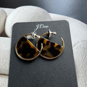 J Crew Tortoise Hoop Earrings